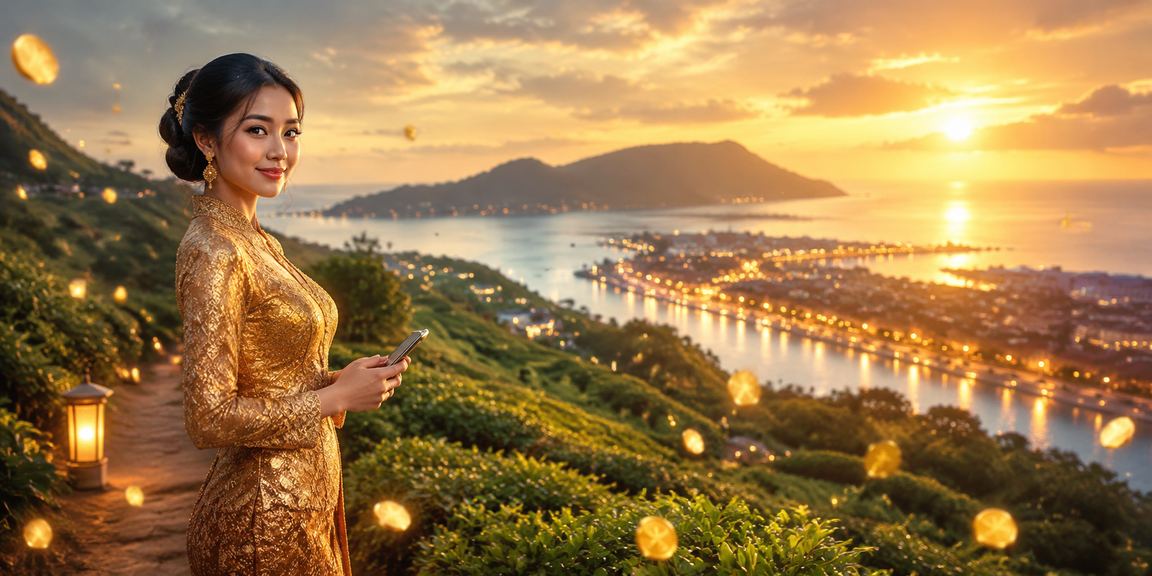 Pengguna pjs998 di Kota Kinabalu menuntut bonus selamat datang melalui telefon pintar dengan pakaian kebaya